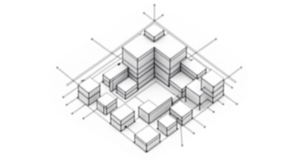 Schizzi tecnici che mostrano gli assi isometrici a 30 gradi e la costruzione di un cubo in prospettiva isometrica